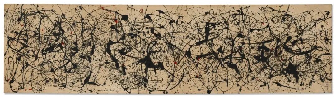 杰克逊‧波洛克《7A号,1948年》 油彩 珐琅 画布 88.9 x 334 cm. 1948年作