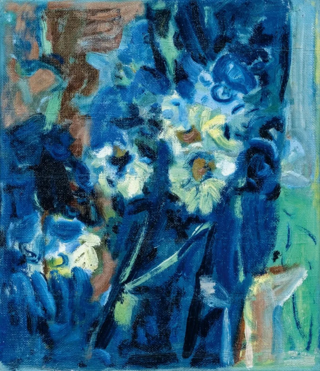 吴大羽《花韵 -9》 1980年代 布面 油画 34.5&times;29.5cm.