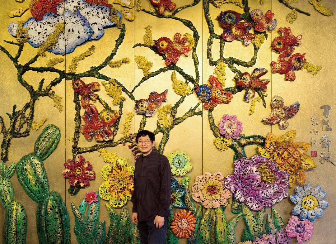 朱炳仁《百花齐放》4000&times;3200毫米 2015年收藏于文化和旅游部