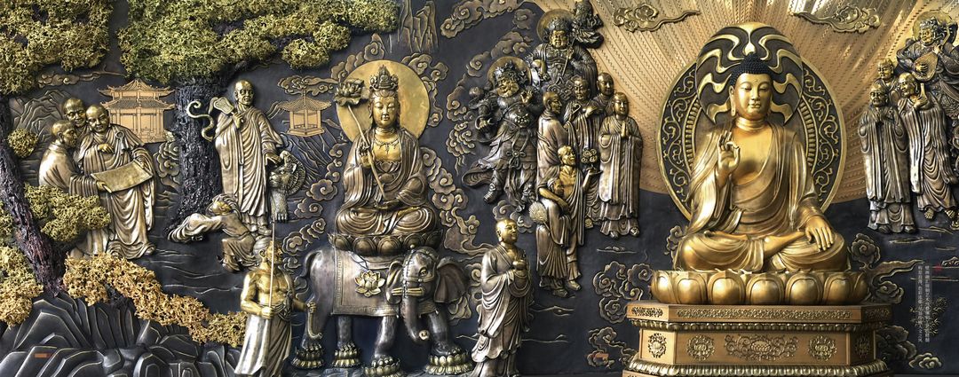 朱炳仁 《佛祖说法图》2800&times;22000 毫米 2016年收藏于广州大佛寺
