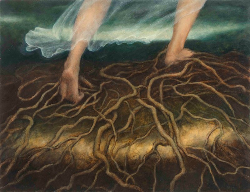 根Roots 60x78cm 木板油画Oil on panel 2026