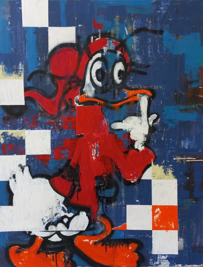 数据解构 Data Deconstruction 丙烯与喷漆于画布上 Acrylics and spray paint on canvas|123 × 94 cm|2026