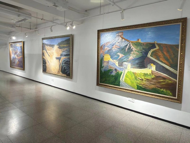 川石个展“返景入深林”现场图