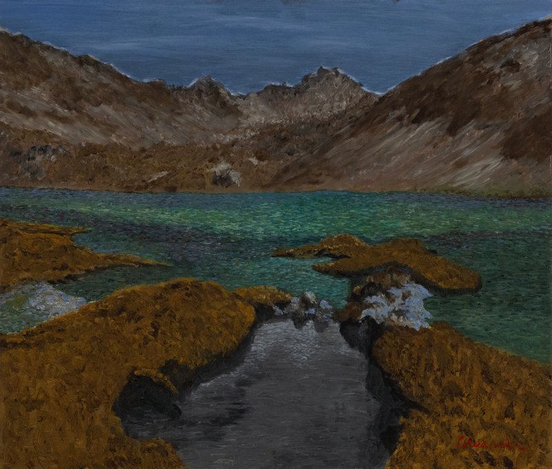 川石 返景·复照4 布面油画 80×100cm