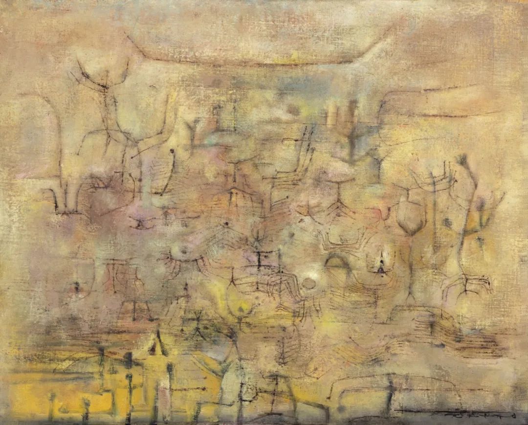 赵无极《在植物园里》 1953年 布面 油画 65&times;81cm.