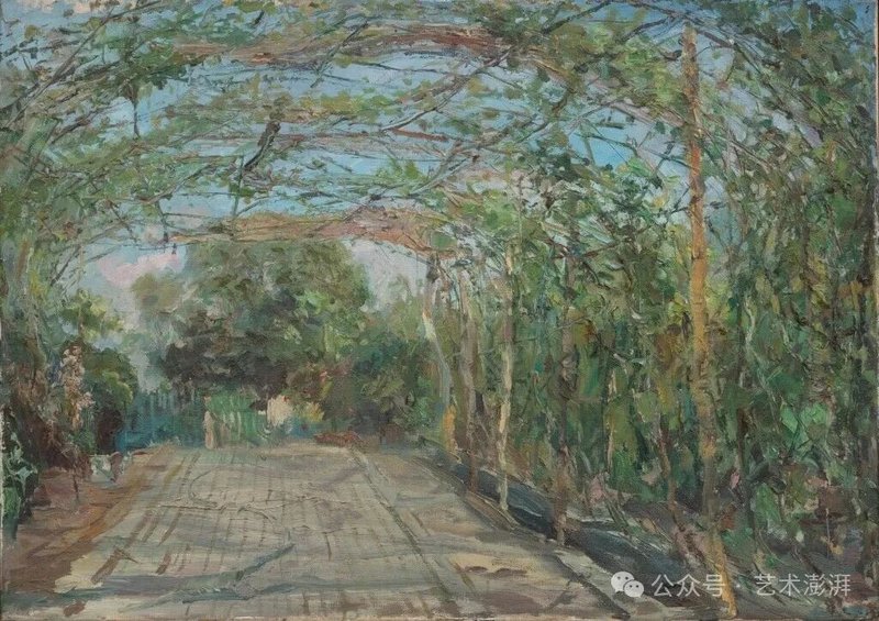 袁运生，《长春植物园》，布面油画，56 &times; 78 cm，1971