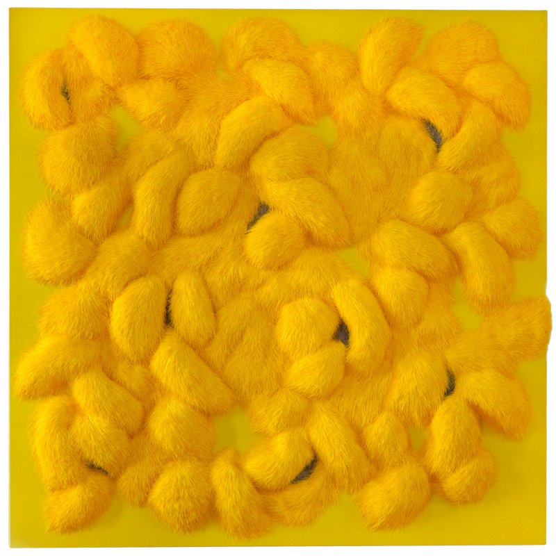 皮毛24-2 Pelage 24-2 木板画布上纸张 Paper on canvas and board 130 × 130 cm 2024