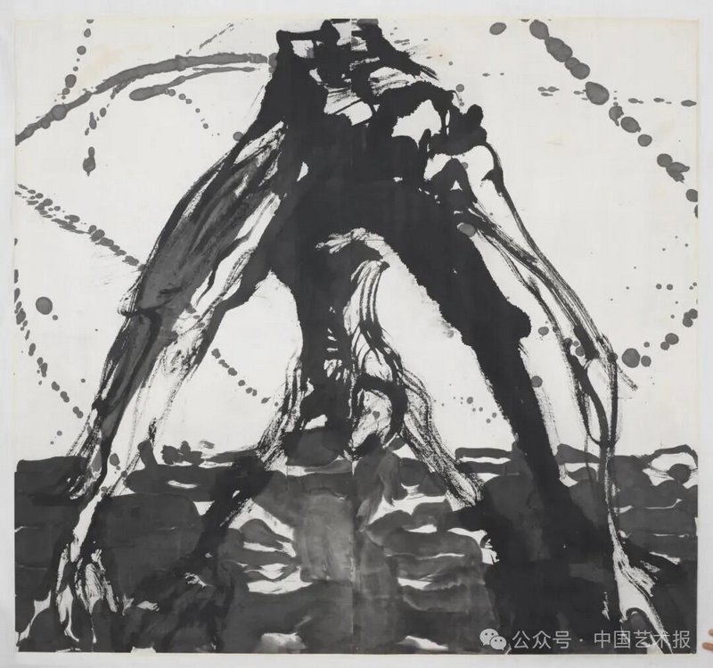 袁运生《内观》纸本水墨 174&times;187cm 1980年代 艺术家自藏