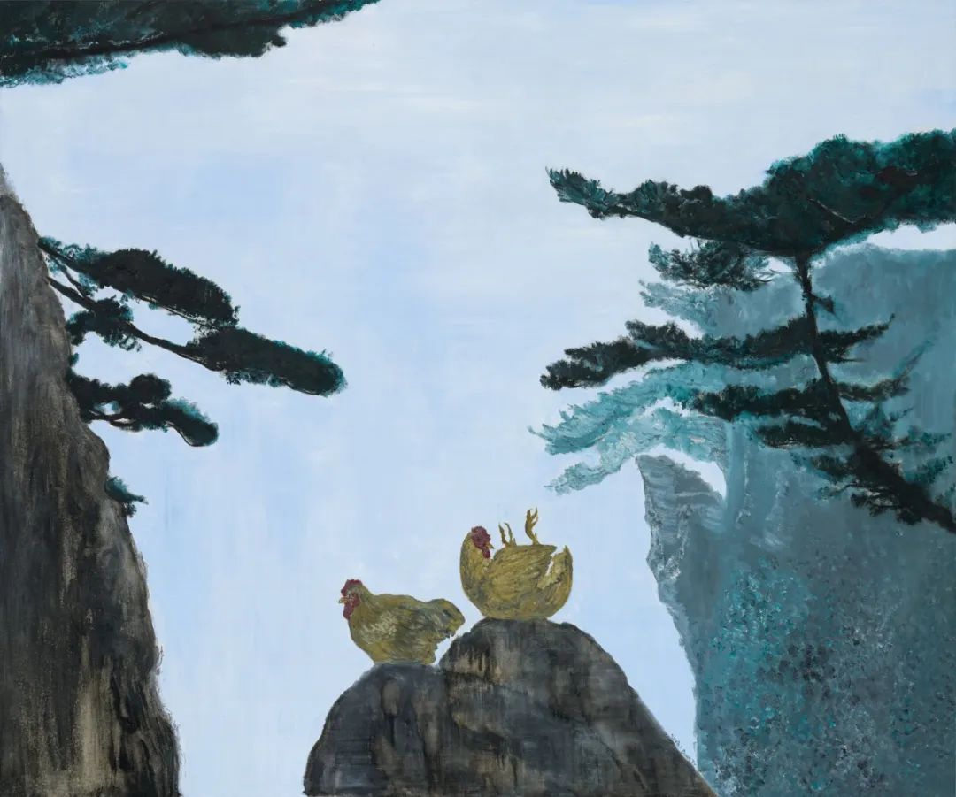 段建宇《山顶》 2008年 布面 油画 181&times;218cm.