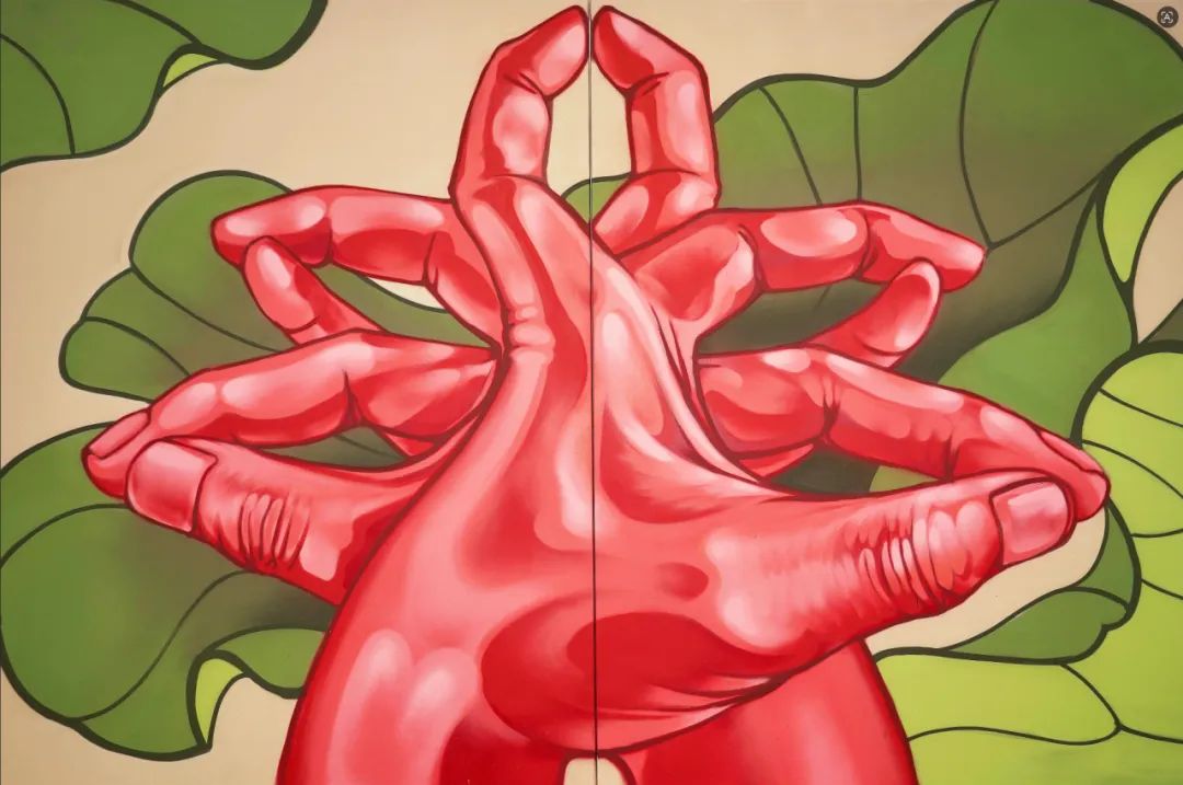 合 A Blooming Gesture 布面喷漆 Spray paint on canvas|200 × 300 cm|2023