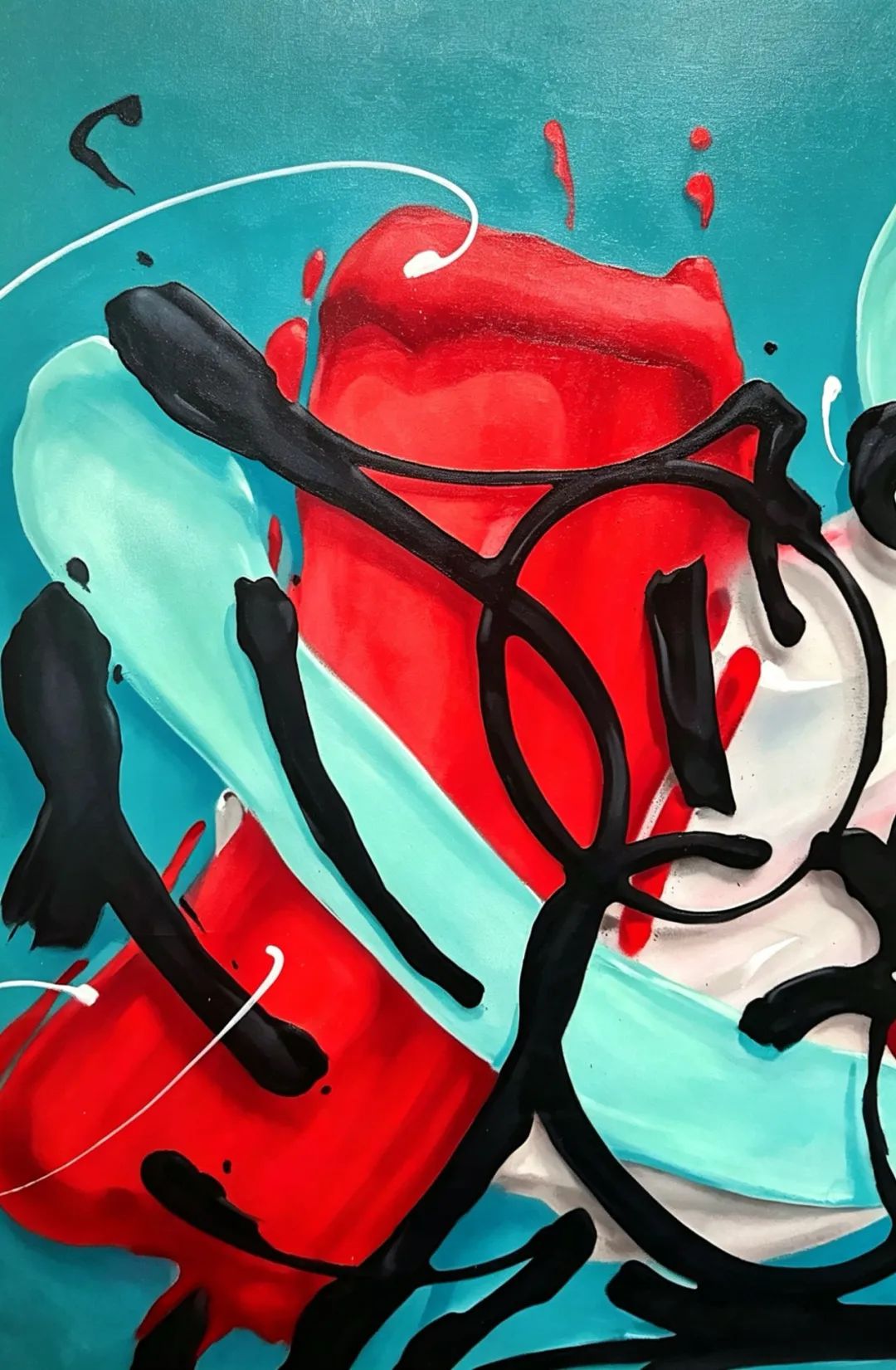 色度:深水 Chroma: Deep Water 布面喷漆 Spray paint on canvas|200 × 144 cm|2026