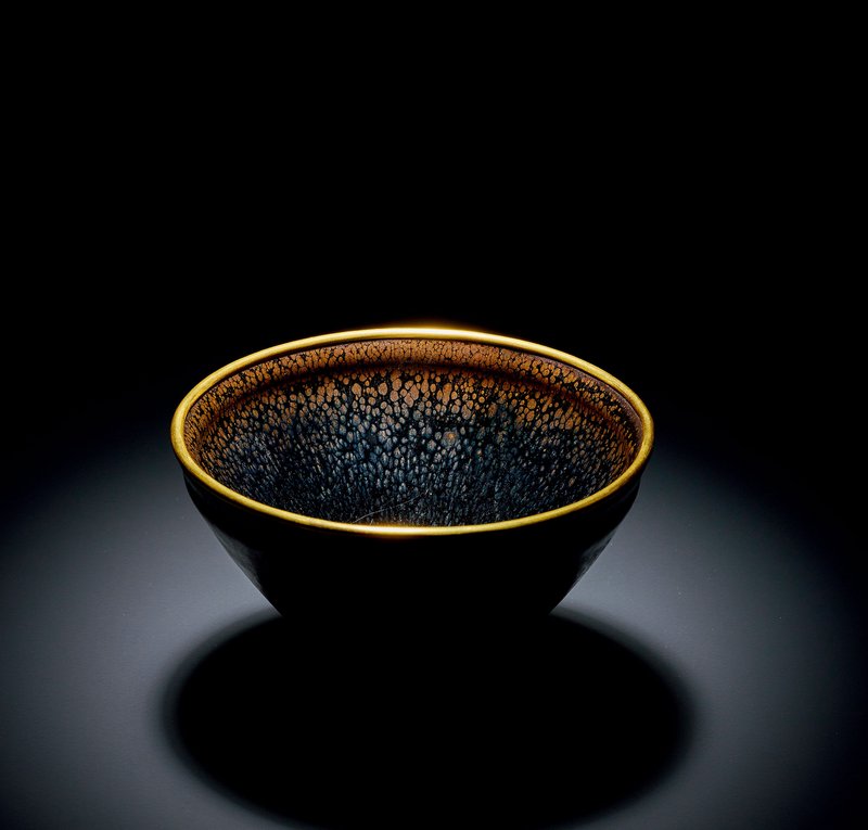 明 《黑釉油滴盏》