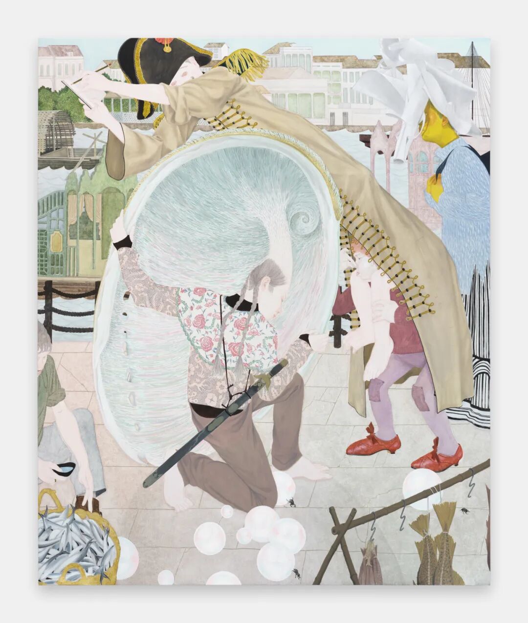 Pearl White 珍珠白 布面油画 230&times;190 cm 901/2&times;743/4 in 2026 该图片由柏熹画廊（伦敦与苏黎世分部）及丁士伦提供