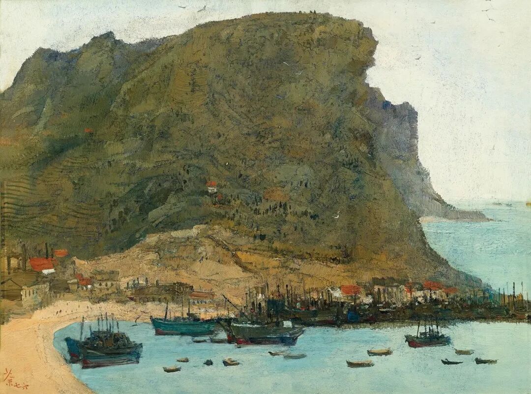 吴冠中《龙须岛》 1976年作 木板油画 46×61cm