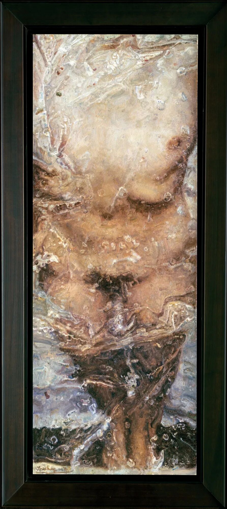 石冲《无题》 2004年作 布面油画 108×40cm