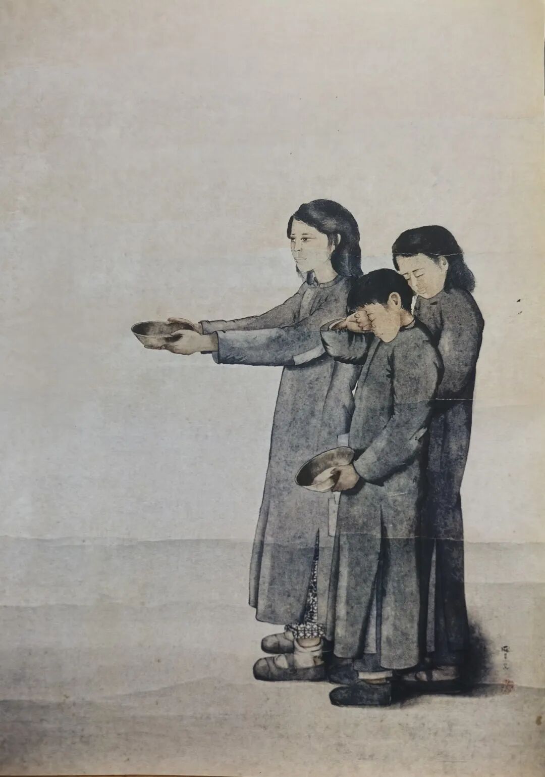 ▲庞薰琹《无题》 纸本水墨水彩 65×46cm 1945年 私人藏