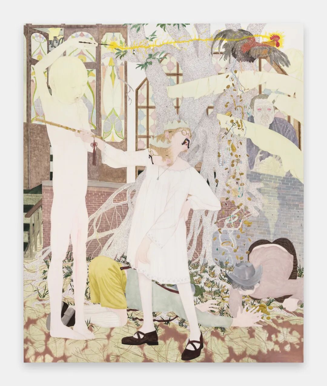 Chain of fools 愚人之链 布面油画 230&times;190 cm 901/2&times;743/4 in 2026 该图片由柏熹画廊（伦敦与苏黎世分部）及丁士伦提供