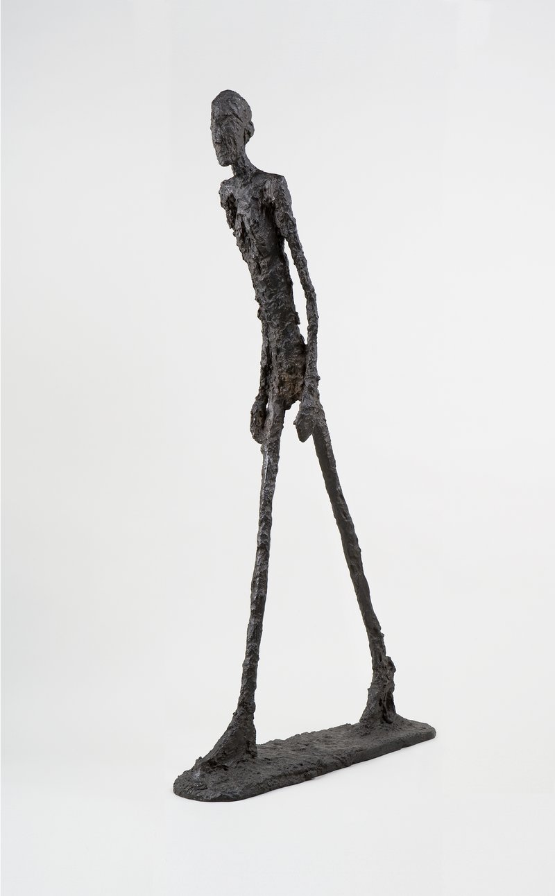 行走的男士之一,阿尔贝托·贾科梅蒂,青铜,1960年,贾科梅蒂基金会提供