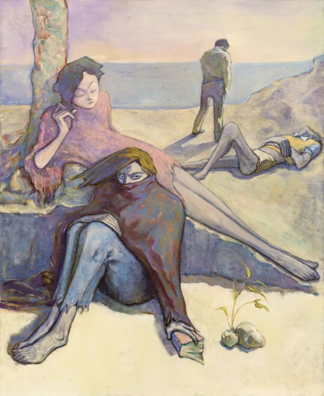 李然《海的另一边》 2022年作 布面油画 160×130cm
