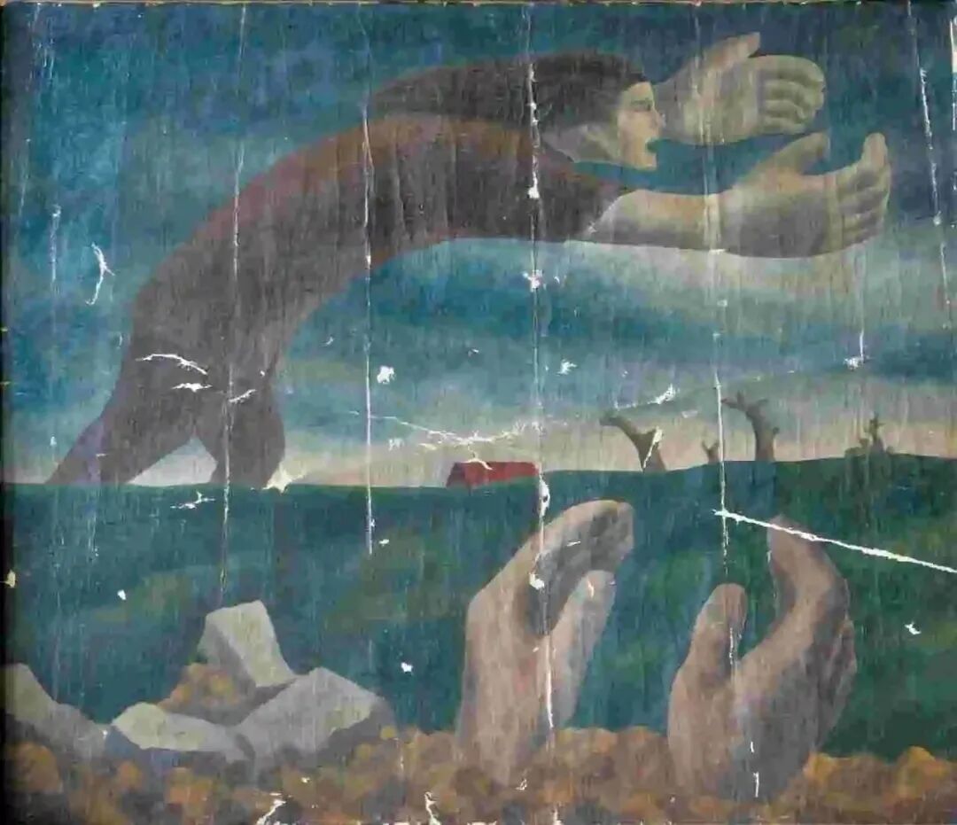 ▲黄新波油画《种子 》 1947年 布本油画 香港文化博物馆藏