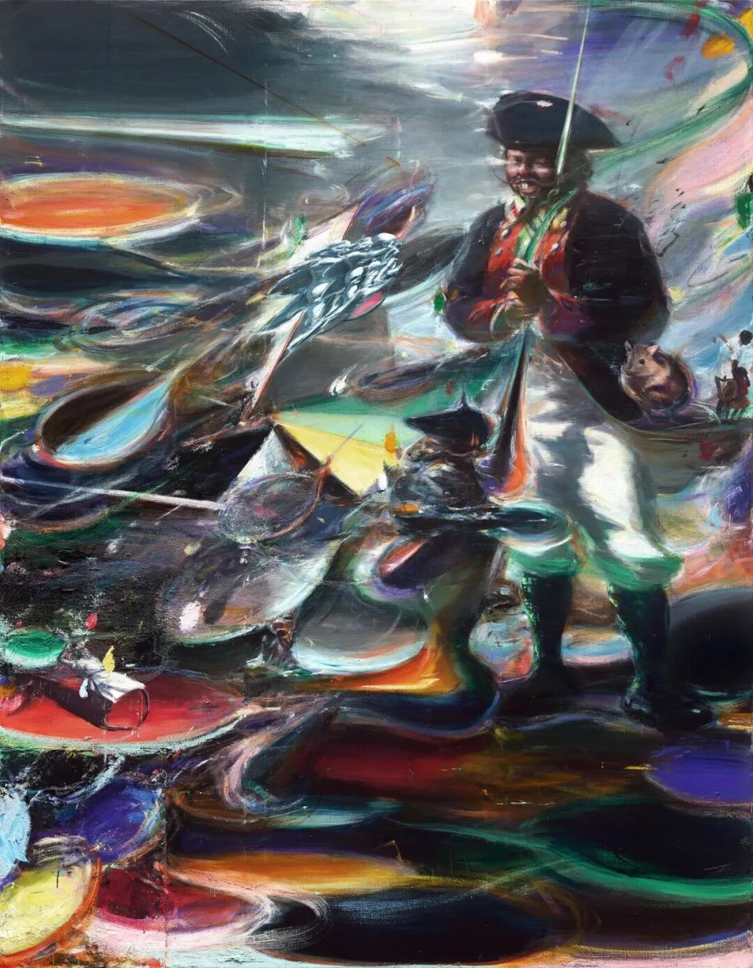 贾蔼力《蒙托克的假日》 2019-2020年作 布面油画 270×210cm