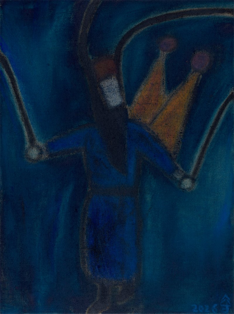 胡吉宏 《军傩系列103》 布面油画 60x80cm
