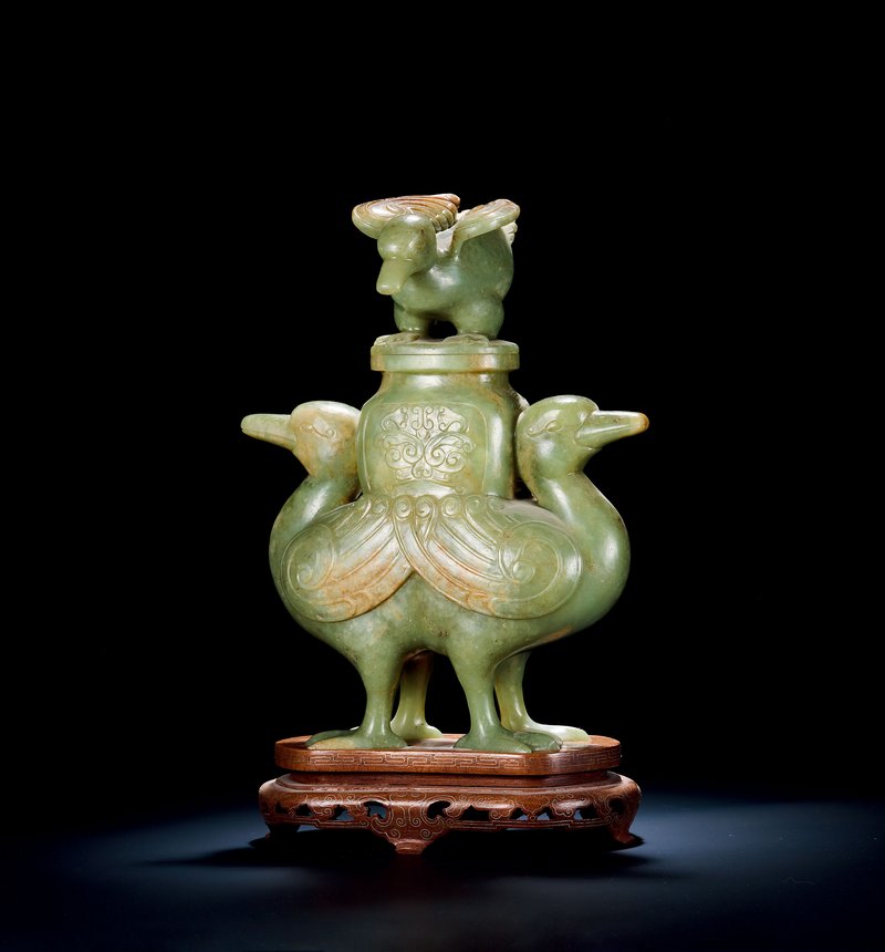 清《黄玉鸭尊》