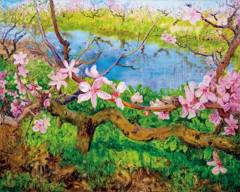 周春芽(B.1955) 《春绯映翠》