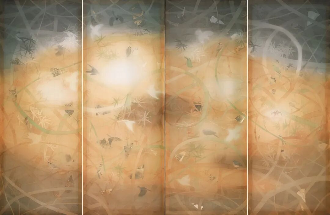 万物同春 蔡帆 中国画 220×504cm 2026 艺术家藏