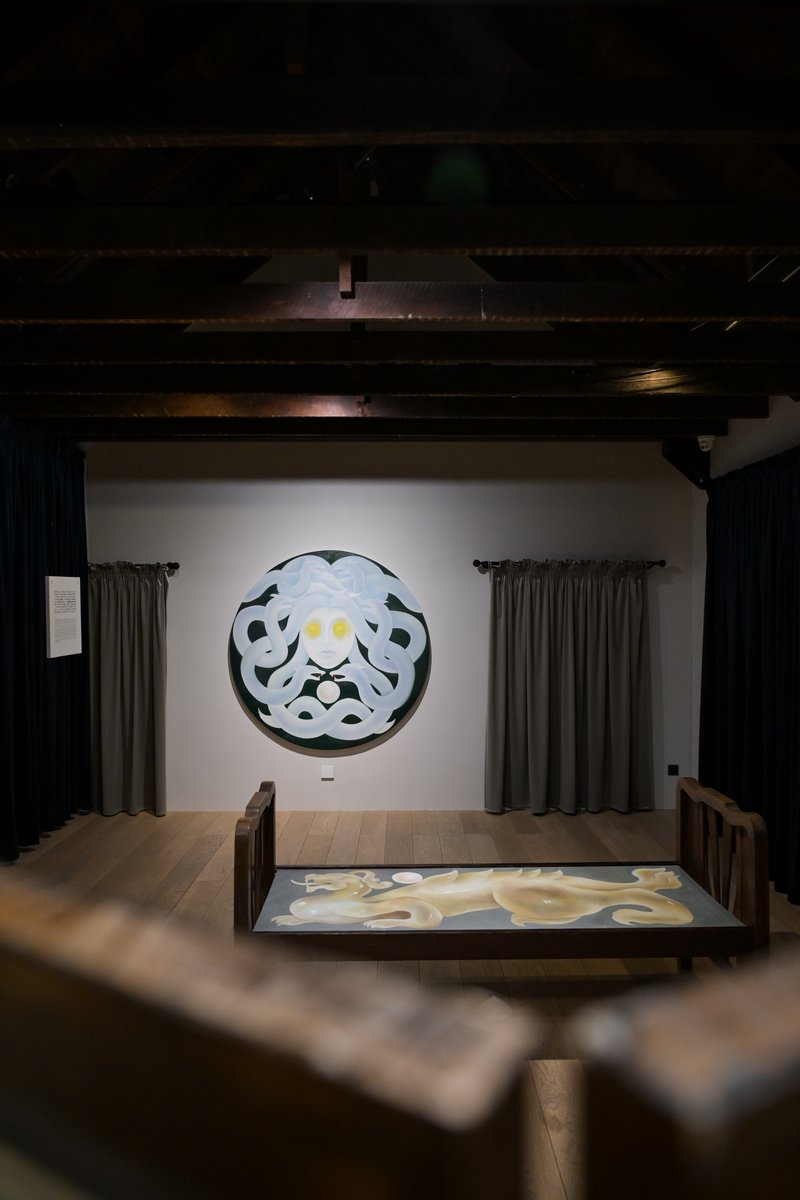 “郝铄:做我的镜子,长剑与盾牌”展览现场图,2026年,VILLA tbh