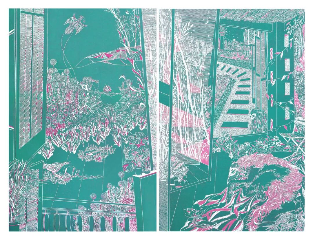人间之二三 王鑫鑫 版画 90×120cm 2022 艺术家藏