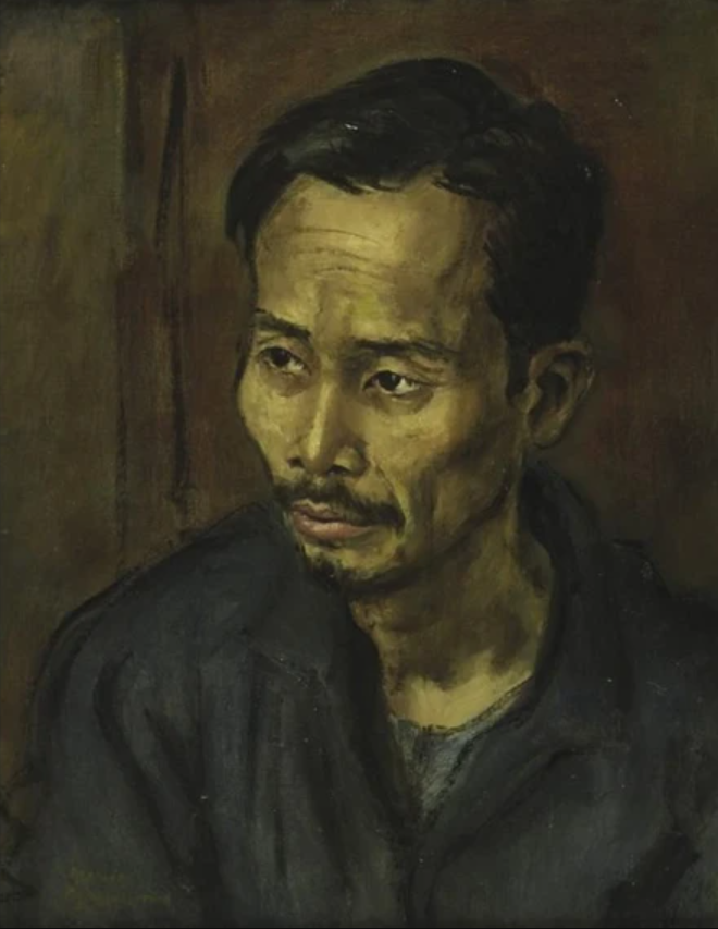 玛利安·格林伍德绘,Portrait of the Artist Fu Lo Fie 布面油画,1947 图片来源MutualArt