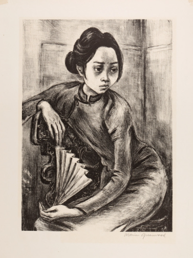 玛利安·格林伍德绘,Hong Kong Girl 石版画,1948 图片来源 MutualArt