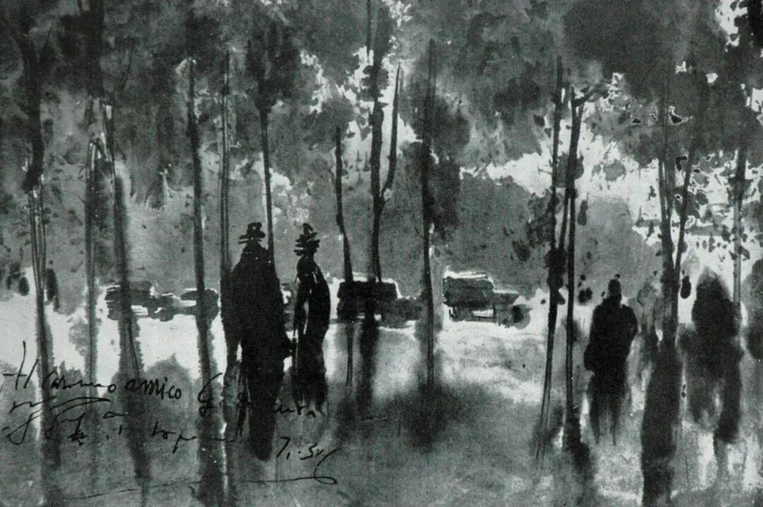 符罗飞意大利时期作品,《林下》,1930年代