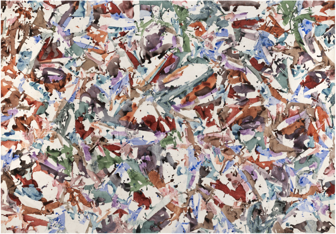 Simon Hantai, Sans titre (Untitled), 1984, Acrylic on canvas, 58 × 84 1/2 inches (147.3 × 214.5 cm) © Archives Simon Hantai/ADAGP, Paris. Photo- Bertrand Huet