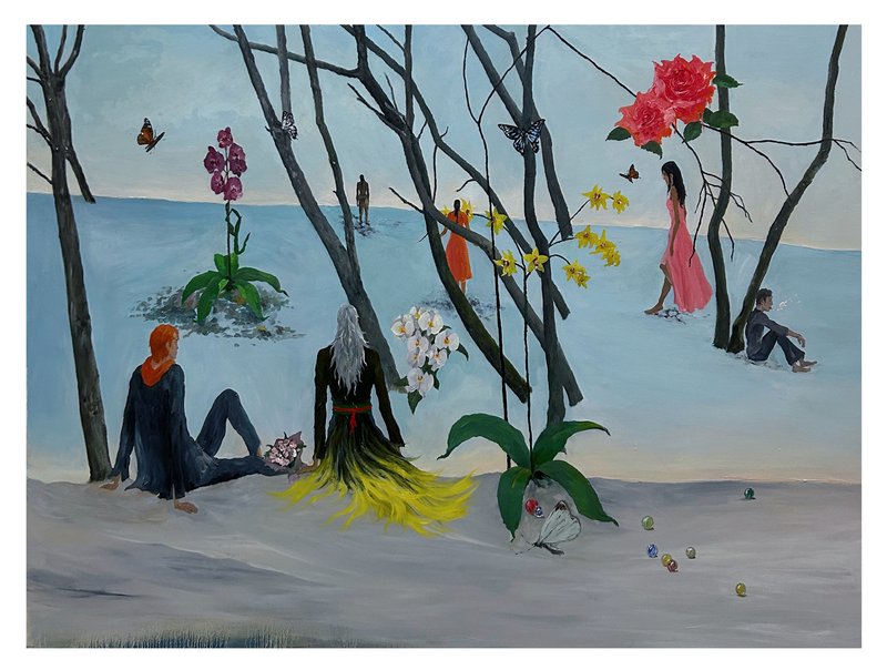皮凯,《蓝色的》,2026,布面油画,100 × 135 cm
