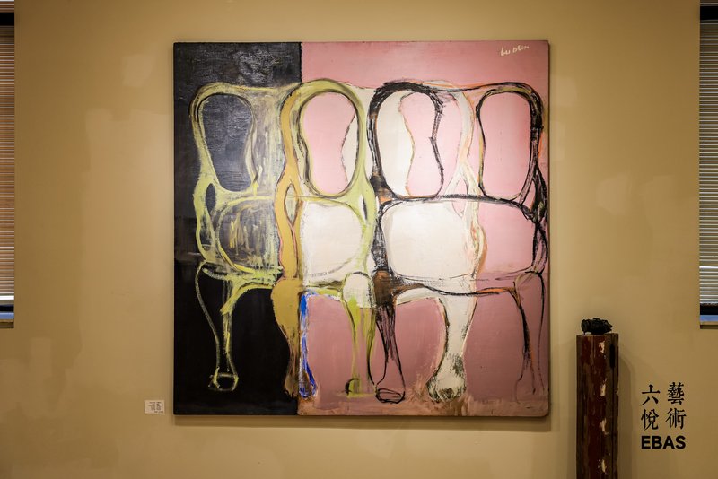 吕德安-三张椅子-木板油彩-170x170cm-2010-2020