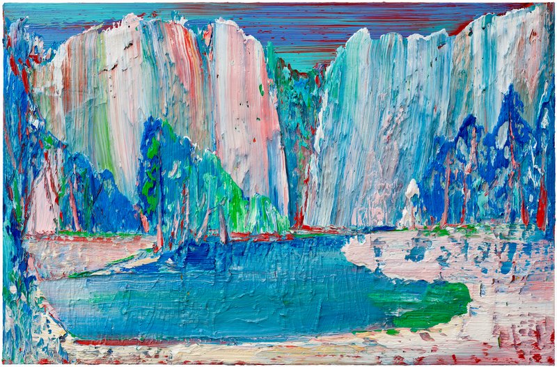 尹朝阳，《龙潭》 布面油画 131x200cm 2025