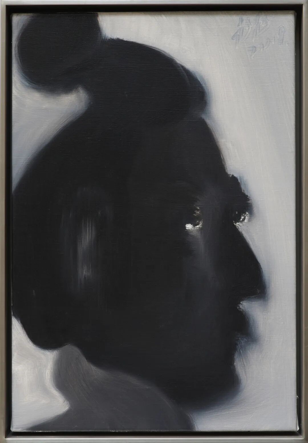 《羽人》,布面油画,37 x 25 cm,2019